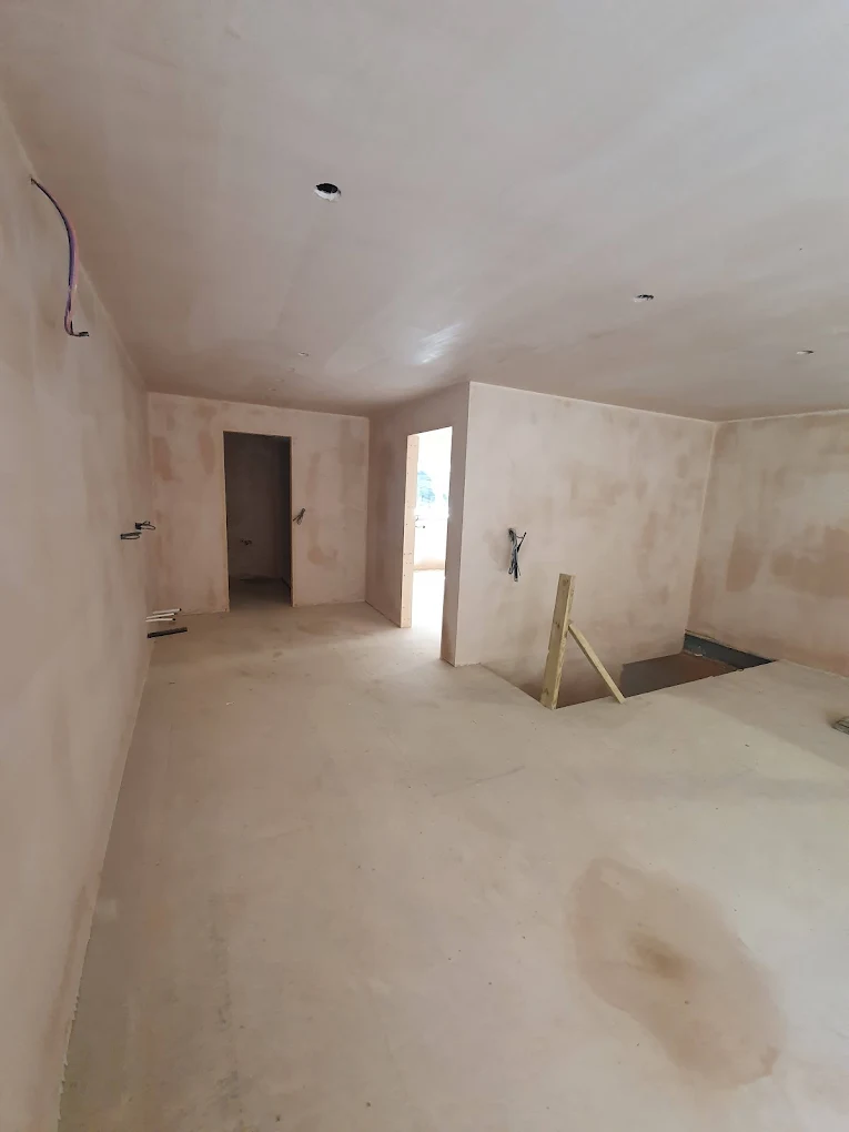 Room plastered throughout from bare blockwork